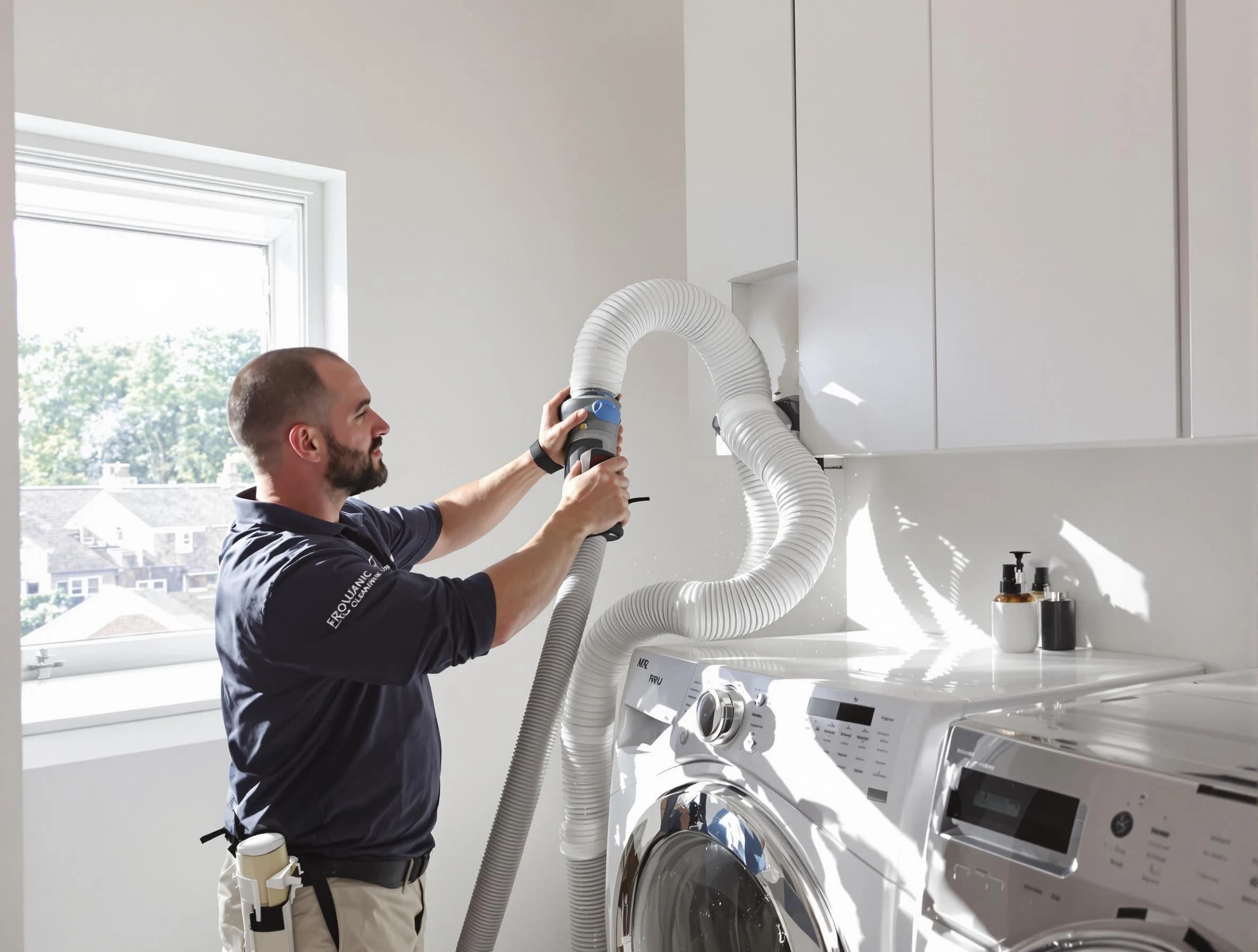 Certified Dormont Dryer Vent Cleaning technician performing dryer vent cleaning in Dormont