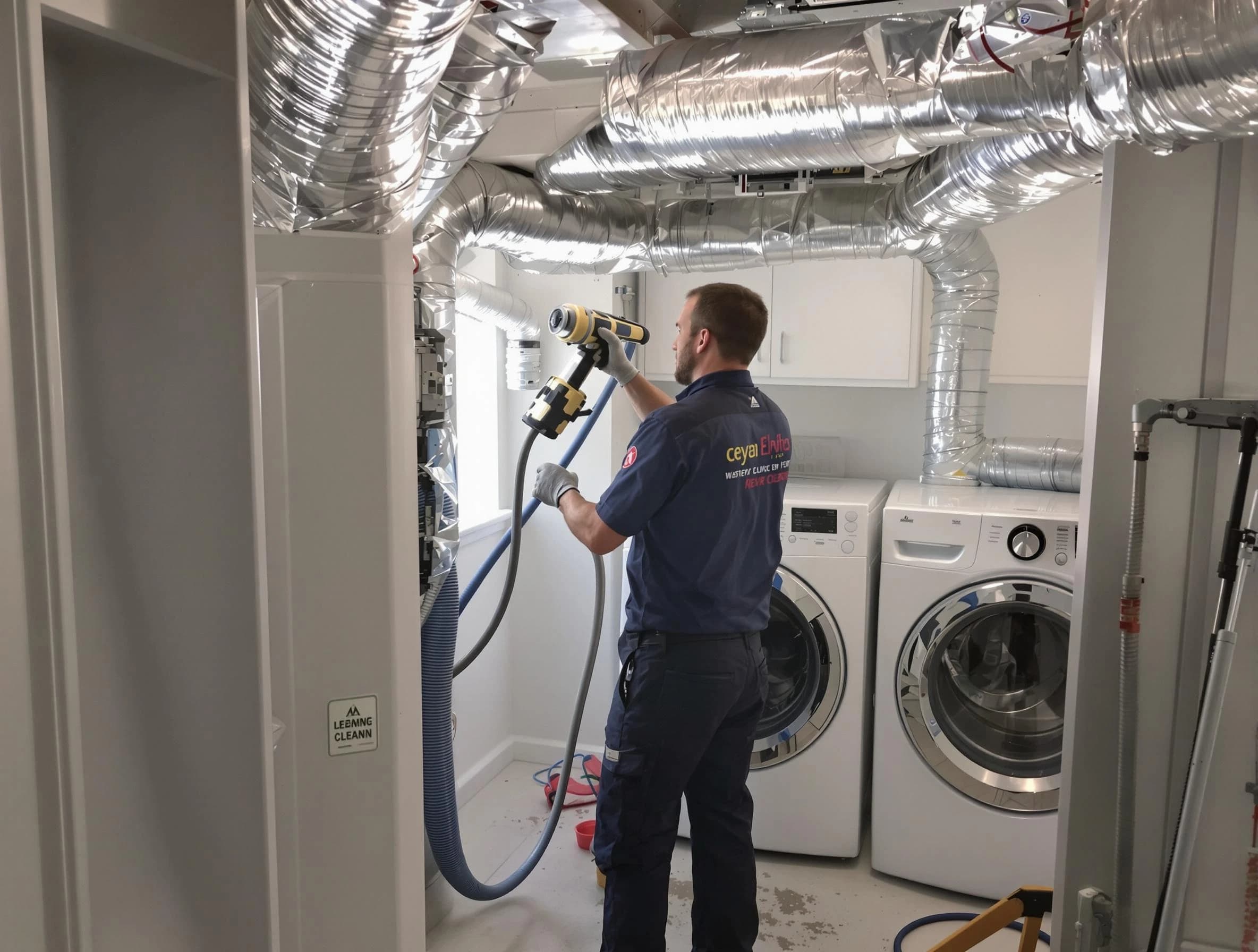 Dormont Dryer Vent Cleaning specialist using advanced equipment for thorough duct cleaning in Dormont