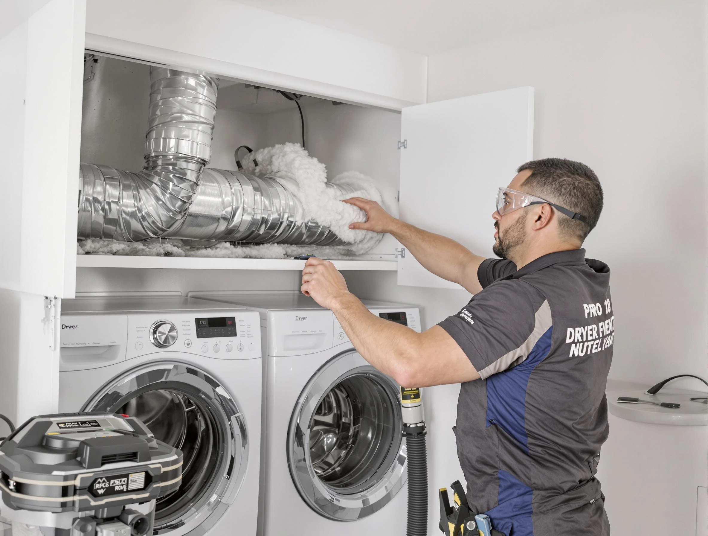 Dormont Dryer Vent Cleaning certified technician performing specialized gas dryer vent cleaning in Dormont