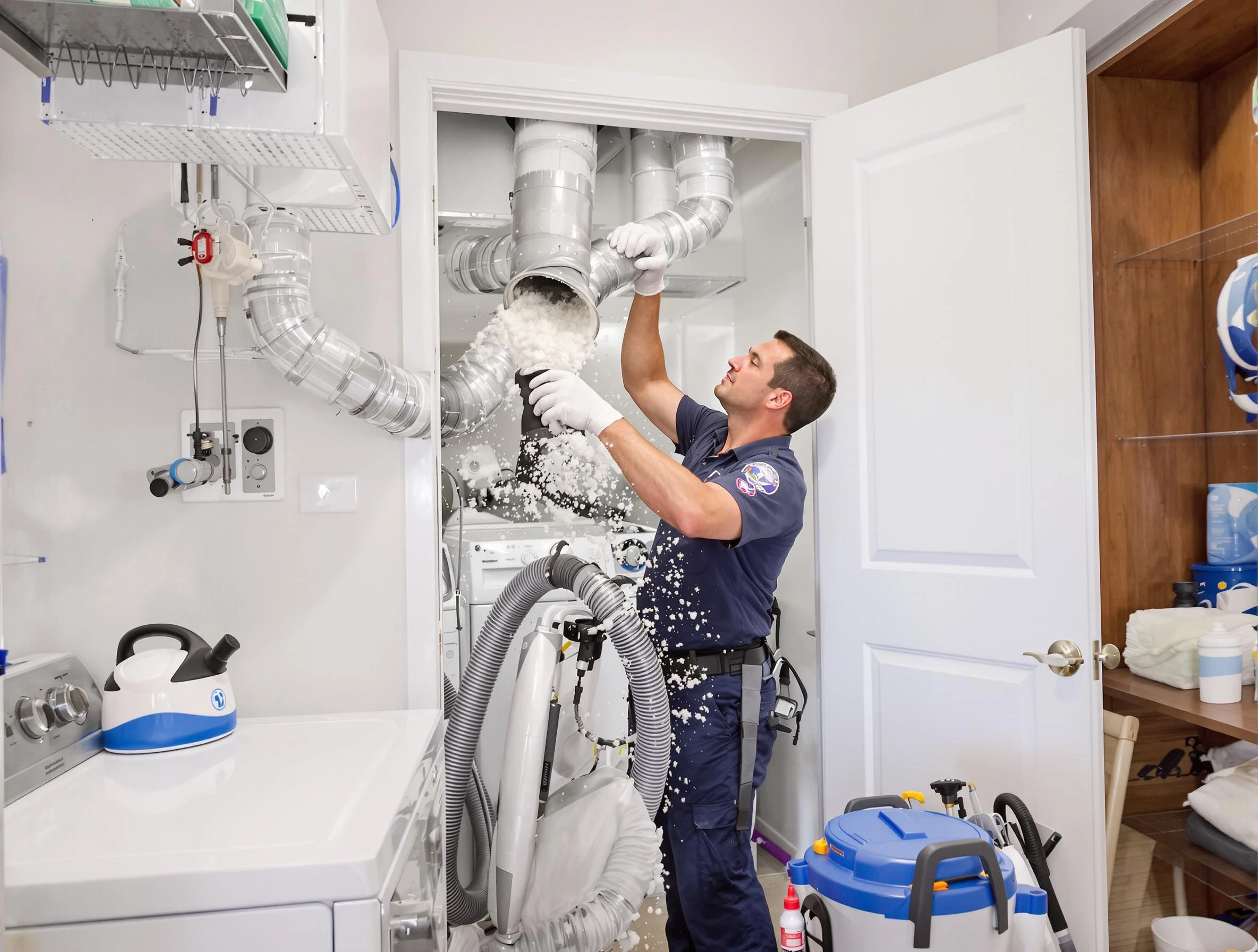 Dormont Dryer Vent Cleaning technician delivering thorough residential dryer vent cleaning service in Dormont